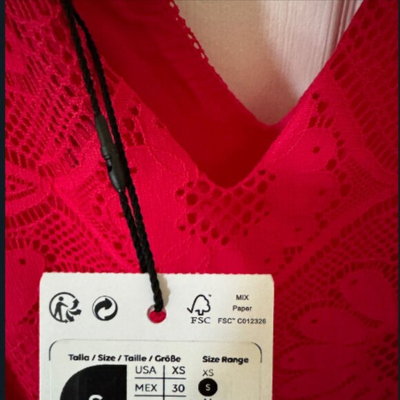 NWT Desigual 1970s Inspired Floral Lace V-Neck Mini Dress - Picture 4 of 14